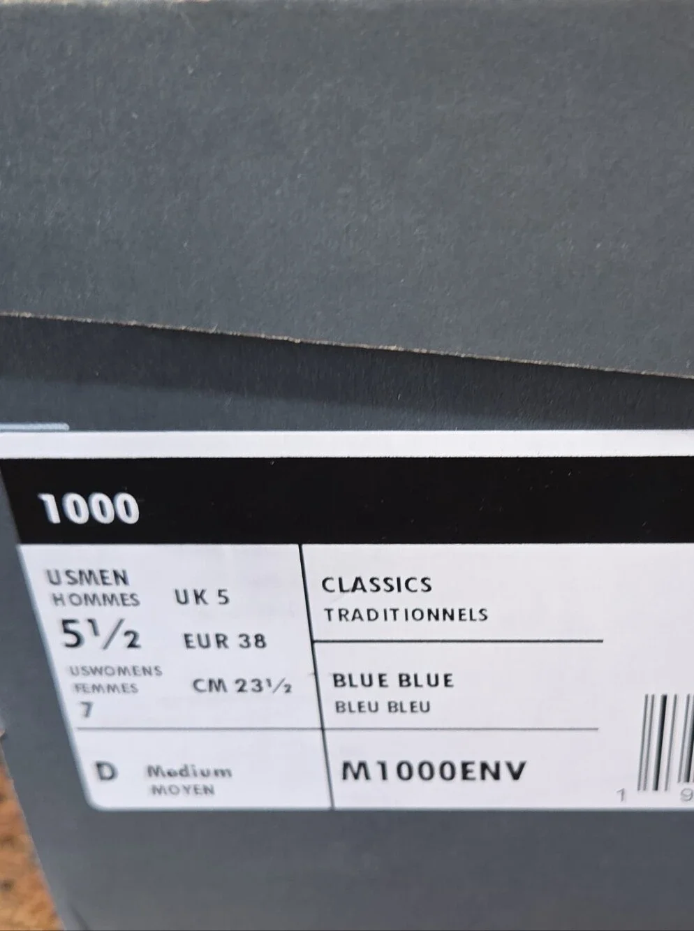 New Balance Metallic Blue and Silver Running Sneaker